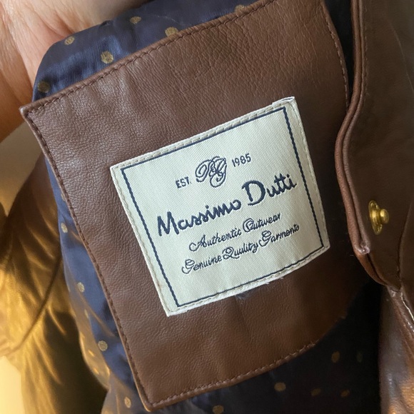 Massimo Dutti Chestnut Leather Jacket - Picture 8 of 15